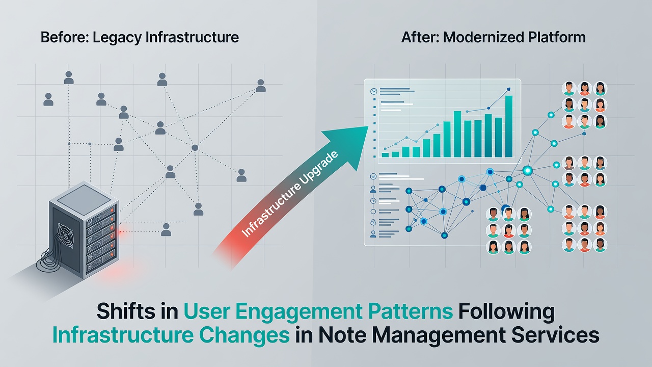 Shifts in User Engagement Patterns Following Infrastructure Changes in Note Management Services